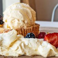 Brown Butter Cake · Our signature dessert is plenty to share and decadently delicious.  Our moist and buttery ca...