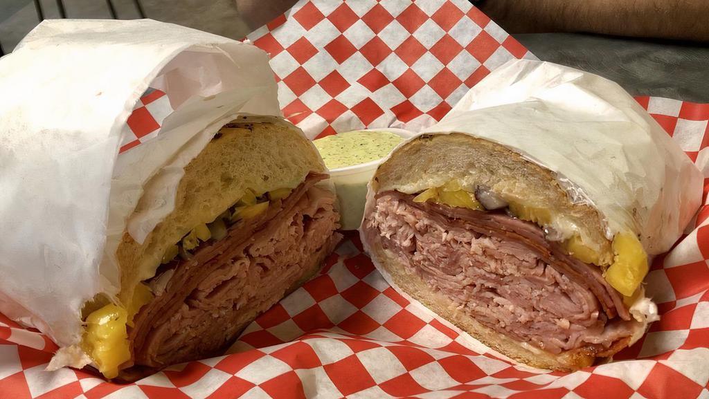 The Perfect Blend Combo · Turkey, bacon, pastrami, roast beef, cheddar. Lunch combo is a half size sandwich, salad or wrap, with your choice of a side and a drink.