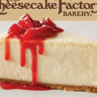 The Cheesecake Factory Bakery New York Style Cheesecake · NY Style Cheesecake on a graham cracker crust made by The Cheesecake Factory Bakery topped w...