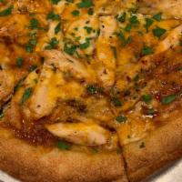 Small Bbq Chicken Pizza · Chicken breast, special bbq sauce, red onions and cheeses.
