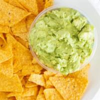 Guacamole · Made fresh in house served with tortilla chips and salsa.
