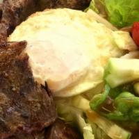 Beef Short Ribs Rice Bowl · Boneless beef short ribs, fried egg serve with white rice and house salad with sesame ginger...