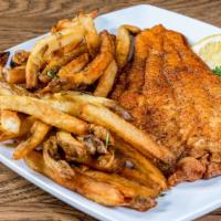 Catfish Fillet · Freshly made, large golden piece of Aaron Michael’s famous tasting catfish. Served with Rose...