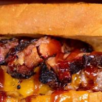 #16 Corpus Christi · Half Pound Burger, Choice of Smoked Brisket, Pastrami or Roast beef, Choice of Condiments, C...