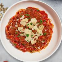 Meatierites Marinara Pasta (Linguine) · Fresh basil leaves, garlic, meatballs and grated parmesan cooked with linguine.