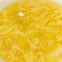 Egg Drop Soup · With crispy noodles.