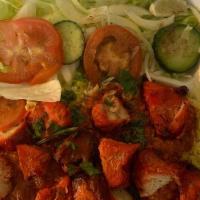 Chicken Curry With Rice · With salad.