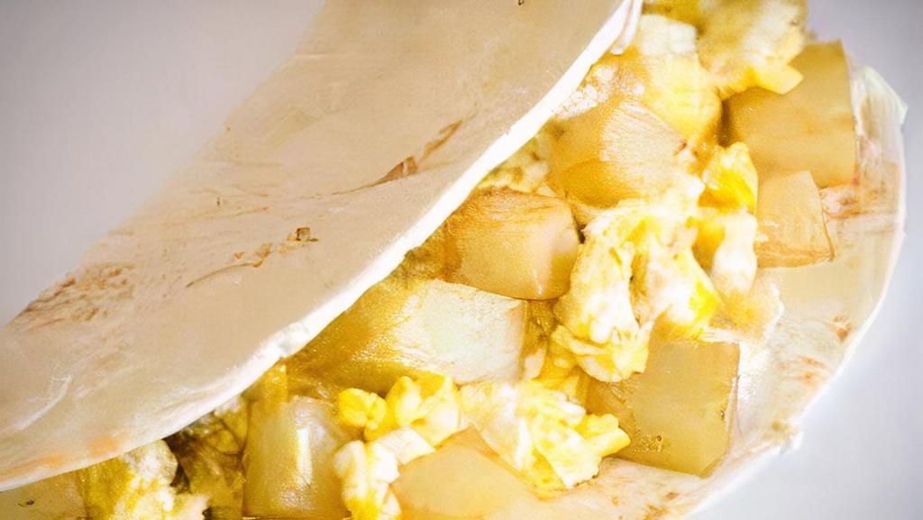 Potato & Egg Burrito · Diced grilled potatoes, egg, cheese and sour cream.