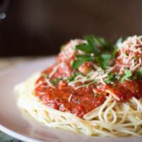 Good'Ol Spaghettini · Your choice of meat sauce or cabernet marinara.