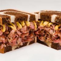 Pastrami On Rye Sandwich · Hot. Pastrami with spicy mustard or Russian dressing on rye.
