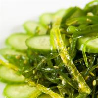 Cucumber Seaweed Salad · Seasoned seaweed with cucumber.