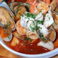 Cioppino · Calamari, fish, clam, crab meat, and shrimp in tomato stew
**crab legs is not include