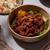 Yakiniku Beef Plate · Grilled sliced beef with housemade teriyaki sauce, your choice of a base and house salad.