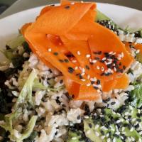 Seaweed Salad  · wakame, brown rice, pickled carrots, avocado, miso ginger vinaigrette