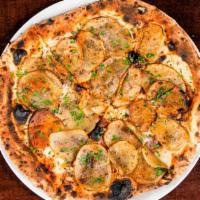 Le Patate Con Tartufo · Roasted potatoes, fontina, gorgonzola, caramelized onions, thyme, red pepper flakes, white t...
