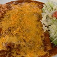 Smothered Cheese Enchilada Dinner · Smothered Cheese Enchilada Dinner  (2 Enchiladas)