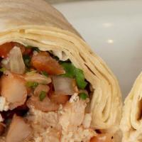 Carne Burro · A large flour tortilla stuffed with your choice of meat: Shredded beef, shredded pork, carne...