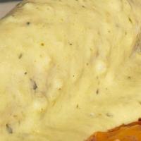 Crab Relleno Meal · Fresh roasted green chile stuffed with crab meat and topped with a special creamy sauce.  Se...