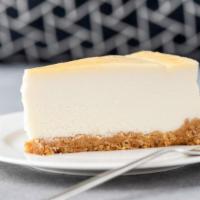 Cheesecake · Classic New York creamy cheesecake with a buttery crust.