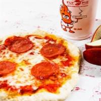 Pepperoni Pizza · Mozzarella, parmesan, pepperoni smiley served with fresh apple wedges, a small drinks and a ...