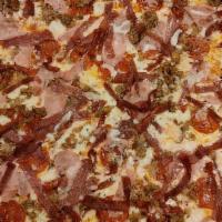 Porcellina Pizza (Meat Lovers) · Meat lovers. House Tomato Pizza sauce, mozzarella cheese, ham, pepperoni, house made Italian...