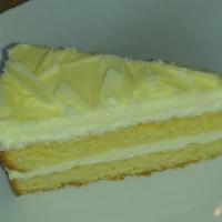 Limoncello Mascarpone Cake - Slice · Deliciously Refreshing