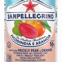 San Pellegrino Sparkling Water & Real Fruit Juice - Orange And Prickly Pear  - 11.5 Oz Can · Naturally flavored Orange/Arancia and Prickly Pear/Fico D'India sparkling fruit beverage
Mad...