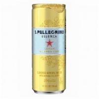San Pellegrino Sparkling Water - Lemon And Lemon Zest - 11.15 Oz Can · Natural water, natural flavor and no calories with no sweeteners. Lemon and Lemon Zest