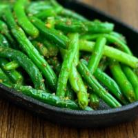 Garlic Green Beans · Vegan. 蒜蓉四季豆 - Green beans in garlic sauce tossed over high heat.