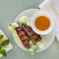 Grilled Pork Rolls (2 Rolls) · Vermicelli Noodles, Lettuce rolled w/ Rice paper.