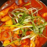 Tteok-Bokki · Spicy. Spicy stir-fried rice cakes. Food allergy warning - our food may contain or have come...