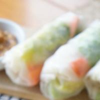 Fried Tofu Fresh Rolls · Two delicious fresh rice paper rolls cut in half to make 4 pieces. Contains fried tofu, fres...