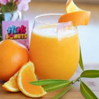 Fresh-Squeezed Orange Juice 🍊 · 100% fresh-squeezed orange juice, 16 oz.