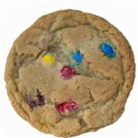 M&M Cookie · A chocolate base swimming in M&Ms