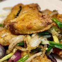 Chicken Wings (8) · Choice of: szechuan, pepper salt, BBQ. lemon pepper