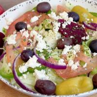 Greek Salad · Feta and Kalamata olives.