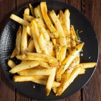 Frenched Up Fries · Idaho potato fries cooked until golden brown & garnished with salt