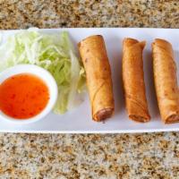 Chả Giò - Crispy Rolls · Crispy rolls filled with ground pork, shrimps, glass noodles, finely chopped taro, carrots, ...