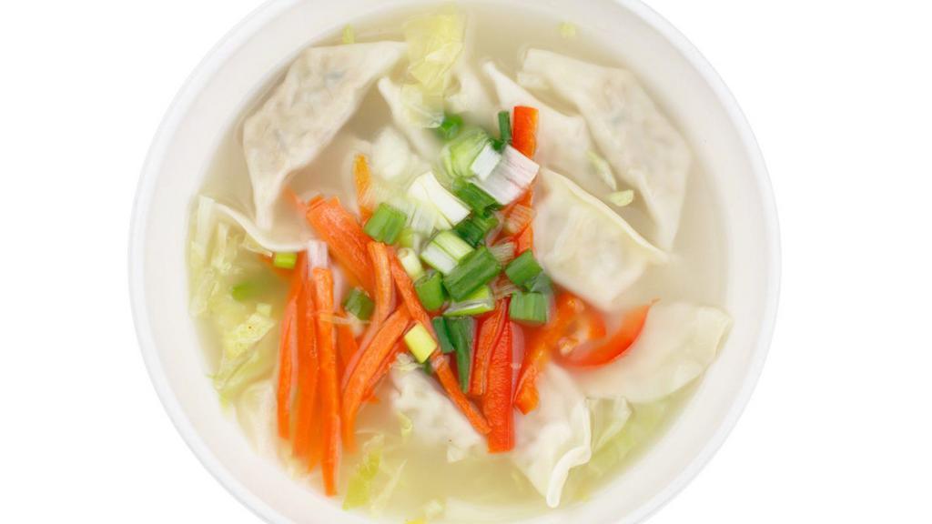 Man-Doo-Gook (Dumpling Soup) · Vegetable dumpling soup with beef or vegetable broth.