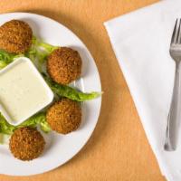 Six Piece Falafel · Six Falafel balls with tahini sauce