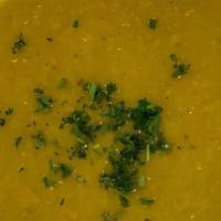 Lentil Soup · Red lentils with cilantro and spices