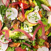 Rotary Cobb Salad (Delivery) · Cobb salad with farm greens, sherry vinaigrette, hard-boiled egg, avocado, grape tomatoes, r...