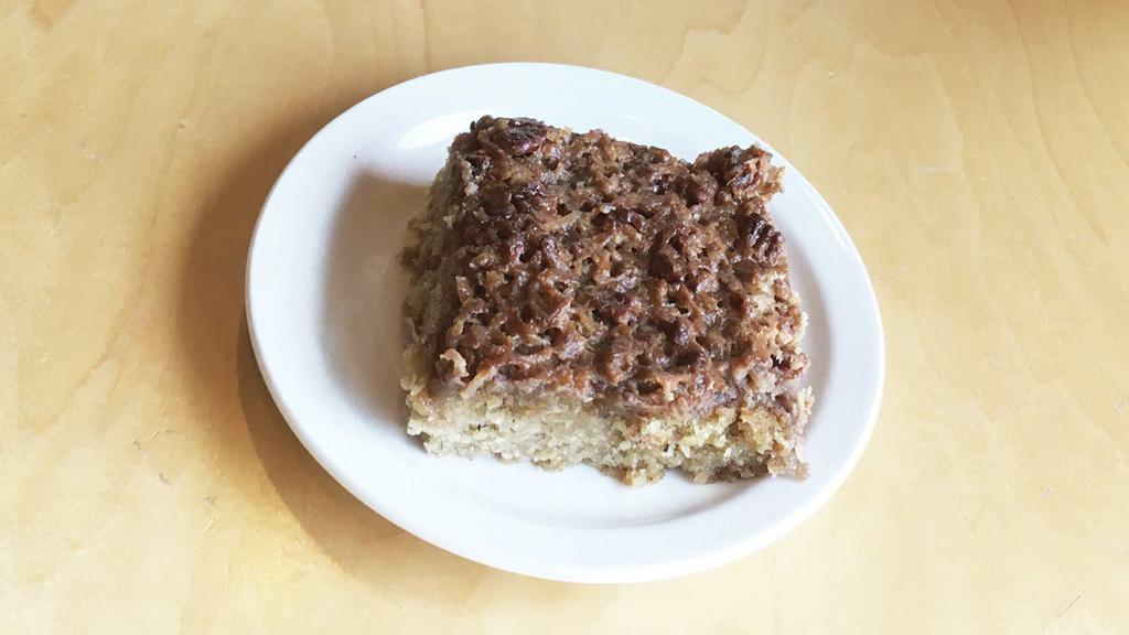 Princess Oatmeal Coffee Cake · Caramelized shredded pecans, coconut, oatmeal, spice cake. People will  want you to share, but don't feel like you have to.