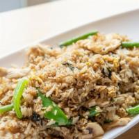 Basil Fried Rice · Jasmine rice, green bean, onion, mushroom, fried tofu, bell pepper, egg, hot basil, and chil...