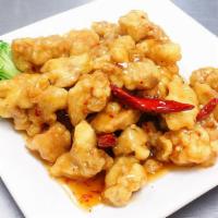 General Tso’S Chicken Dinner · Chicken with spicy tangy sauce. Spicy.