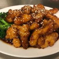 Sesame Chicken Dinner · Chicken sauteed with special sesame sauce. Spicy.