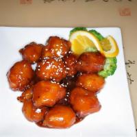 Pon Pon Chicken Dinner · Fried chicken breast coated with sweet dressing.