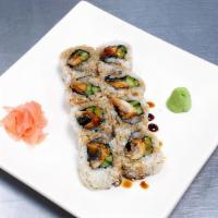 Unagi Maki Sushi · Baked freshwater eel, cucumber, and sesame seed.