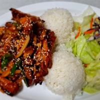 Spicy Chicken Teriyaki · Spicy.