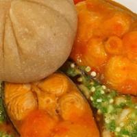 Okro Soup With Fresh Fish · 